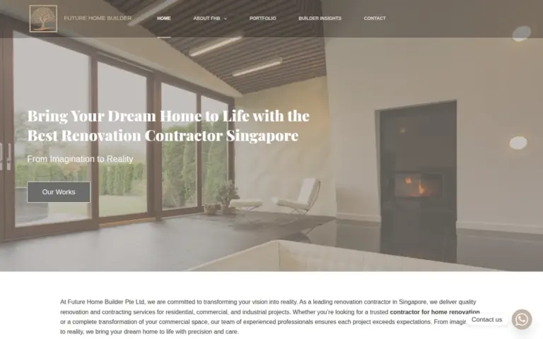 Future Home Builder website homepage — digital support by Total Web Solutions