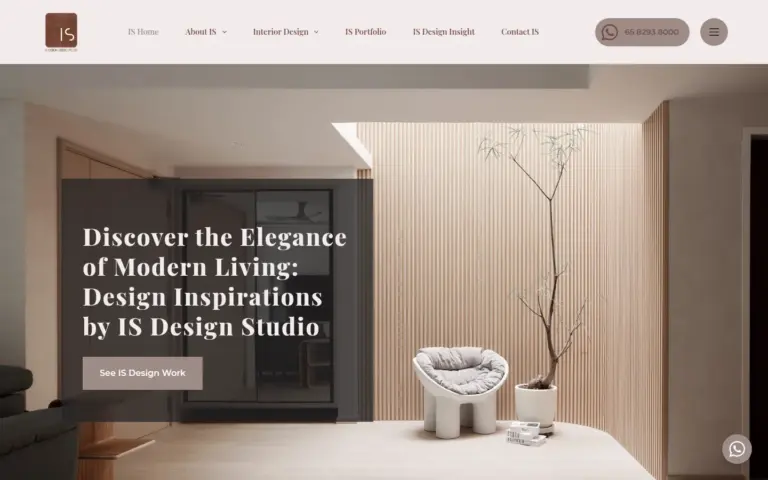 IS Design Studio website homepage — designed by Total Web Solutions